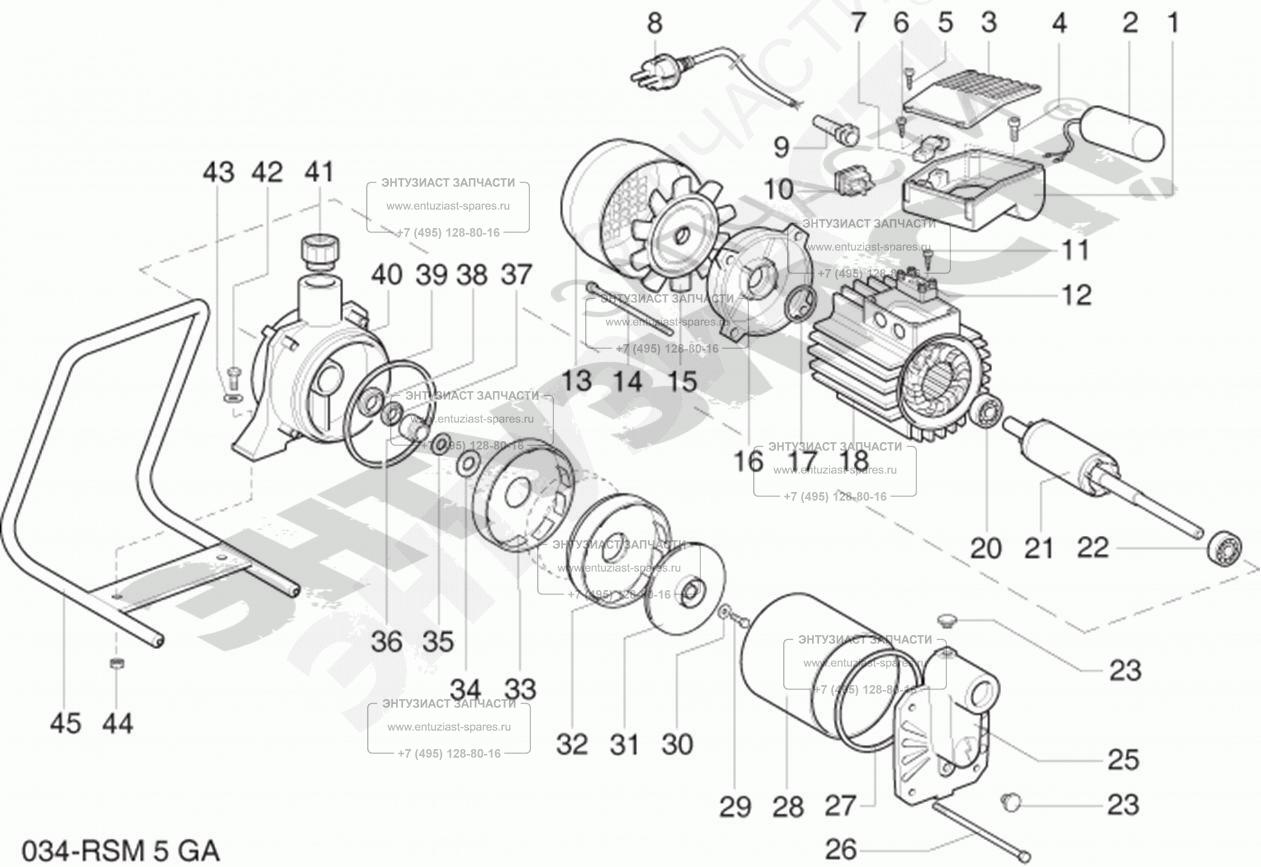 Запчасти для насоса поверхностного MARINA (SPERONI) RSM 5/GA | Все для ...