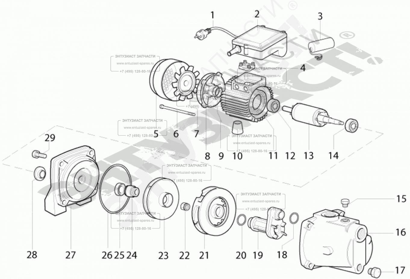 Запчасти для насоса поверхностного MARINA (SPERONI) CAM 40 - HL | Все ...