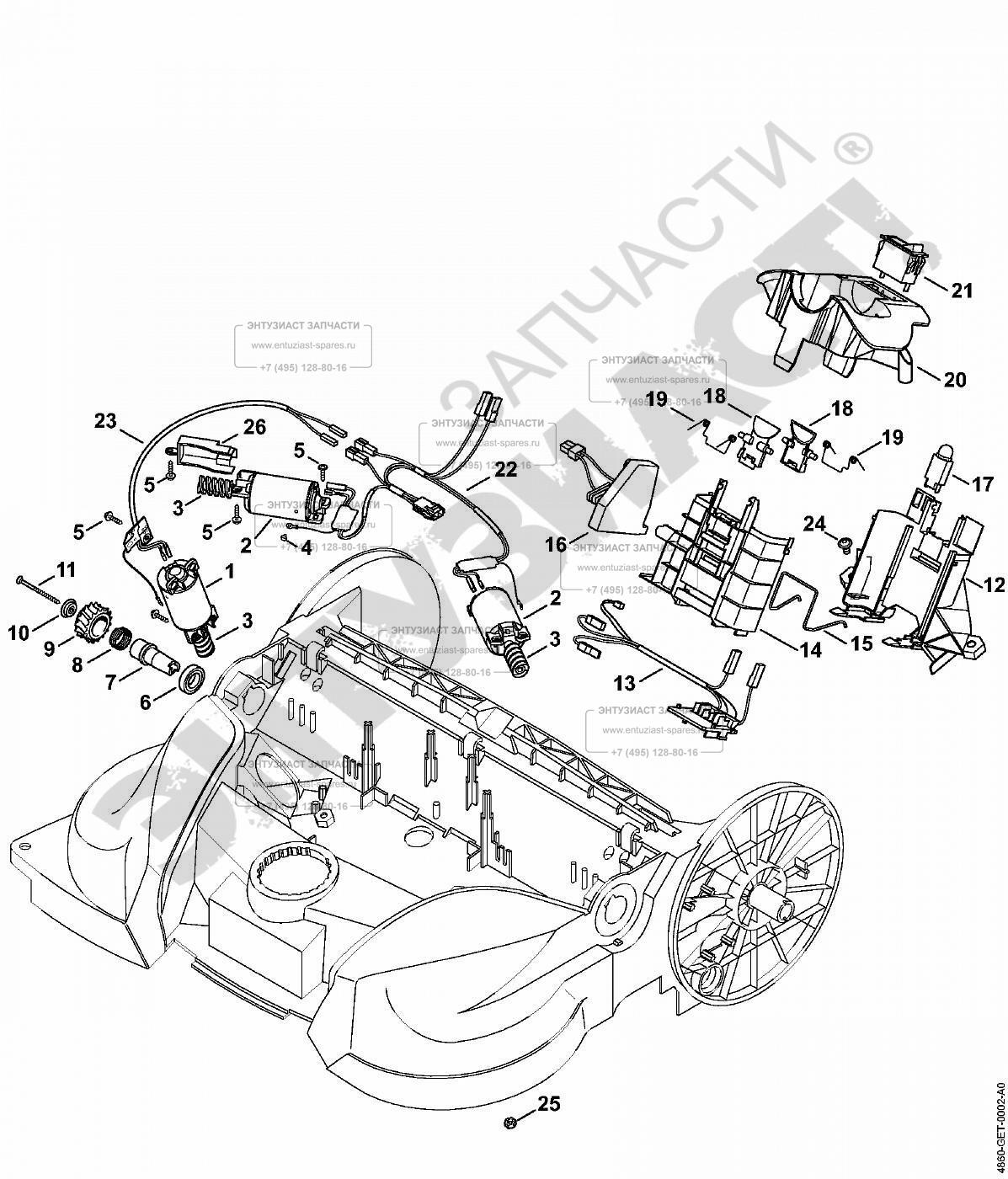 ЗАПЧАСТИ ДЛЯ МАШИНЫ ПОДМЕТАЛЬНОЙ АККУМУЛЯТОРНОЙ STIHL KGA 770 (ЭЛ.  ДВИГАТЕЛЬ) | Все для ремонта инструментов и оборудования -  entuziast-spares.ru